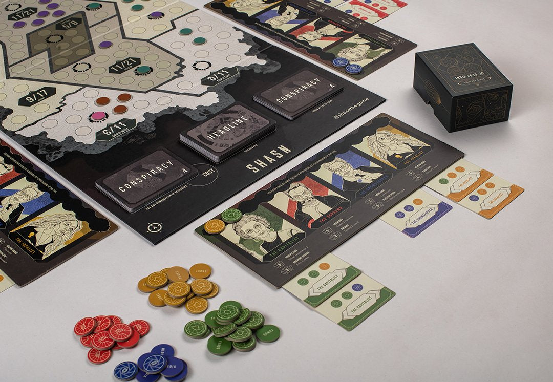SHASN Board Game - Political strategy game that divides Indian gamers