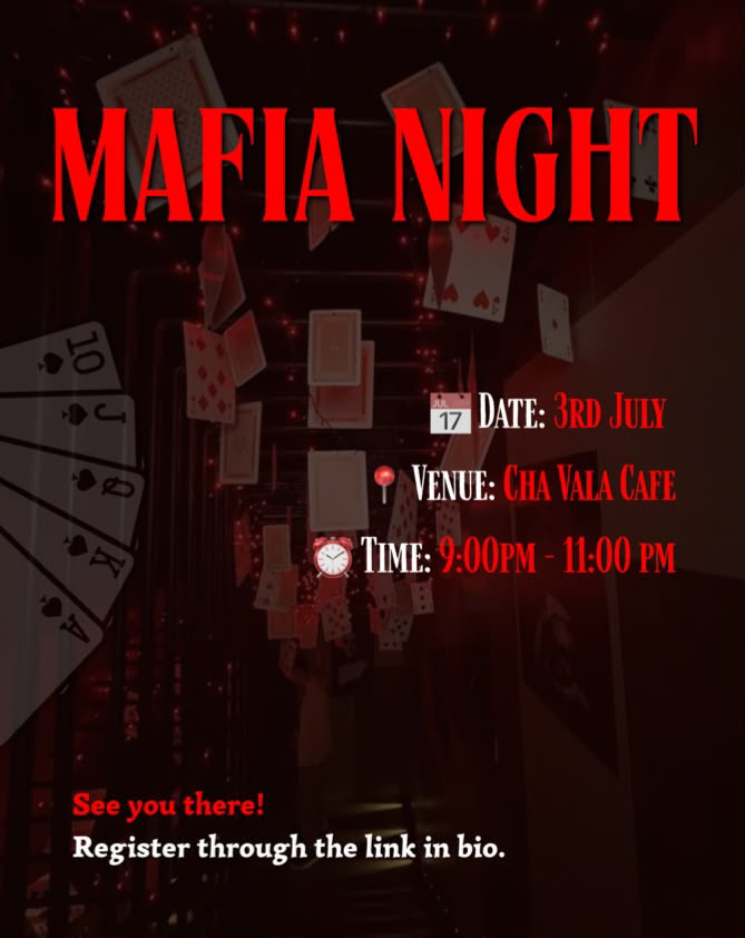 Mafia Game Night at Cha Vala Cafe Ahmedabad by Creative Chaos Club