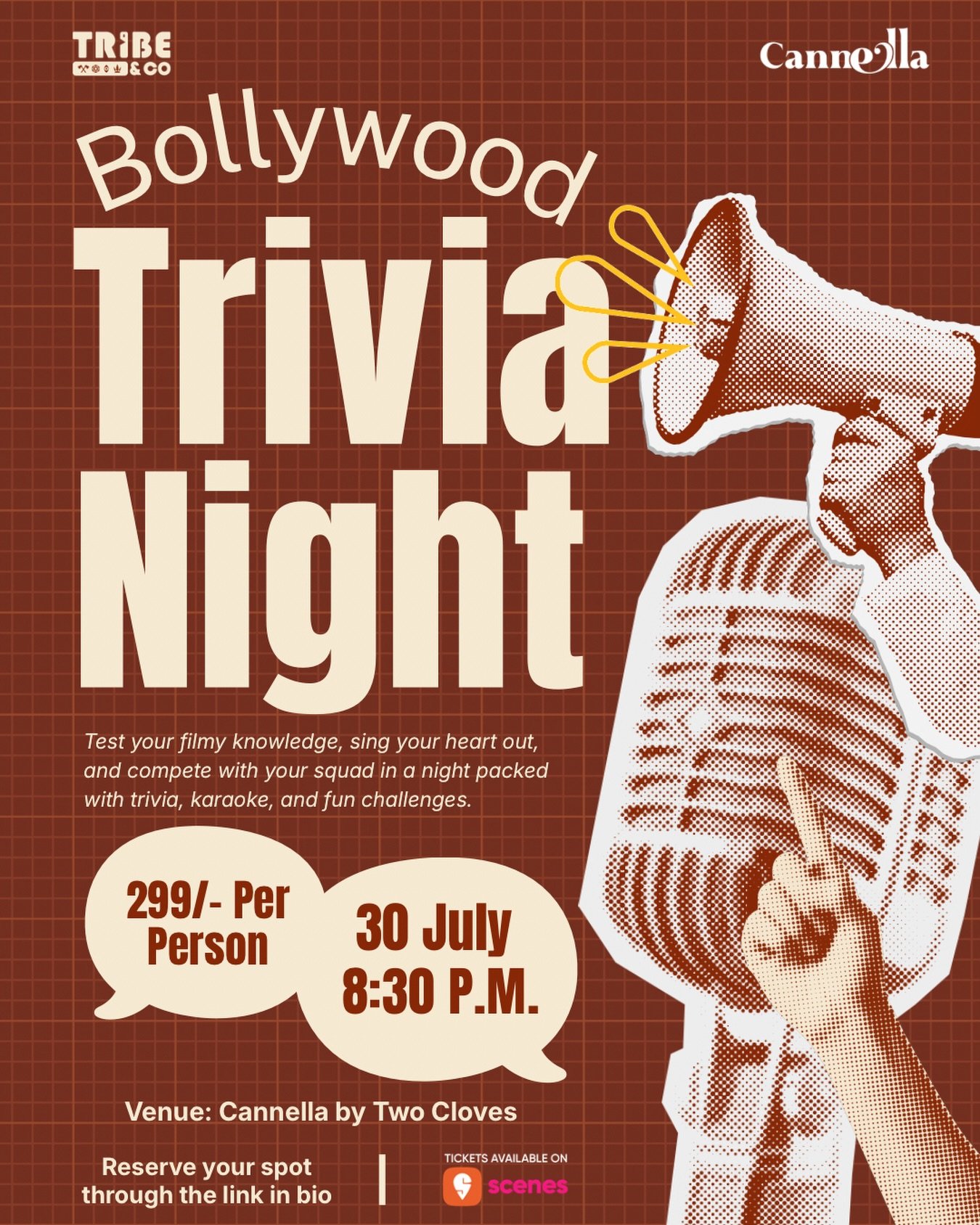 Bollywood Trivia Night at Cannella Ahmedabad by Tribe and Co — 30 July 2026