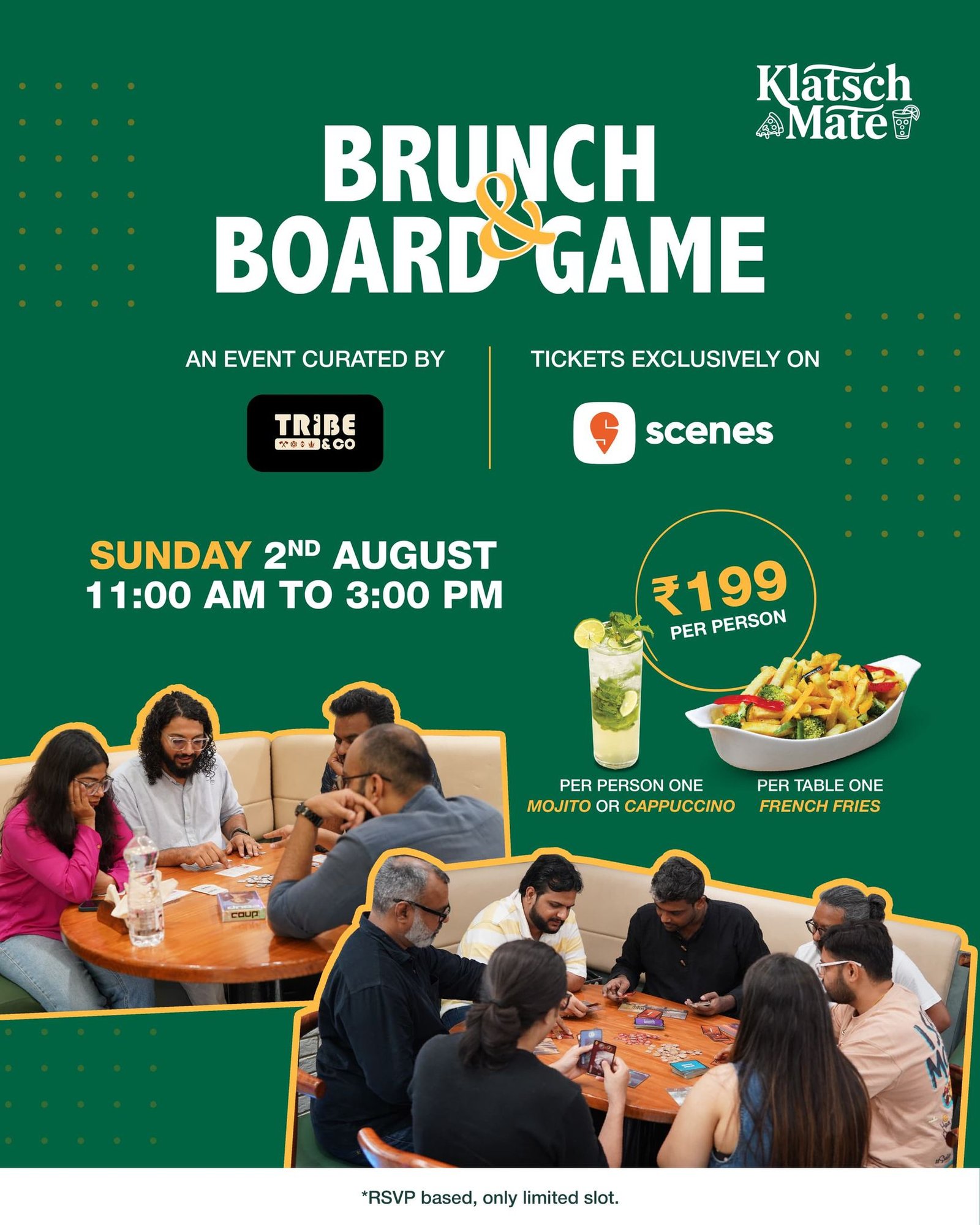 Brunch and Board Game at Klatsch Mate Ahmedabad curated by Tribe and Co — 2 August 2026